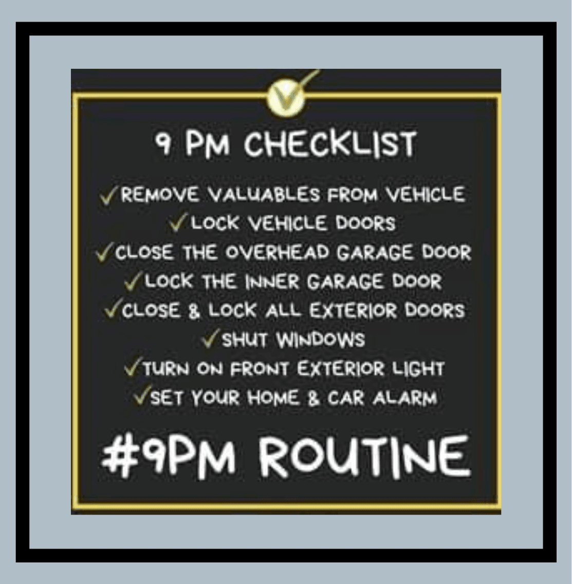 9pm routine