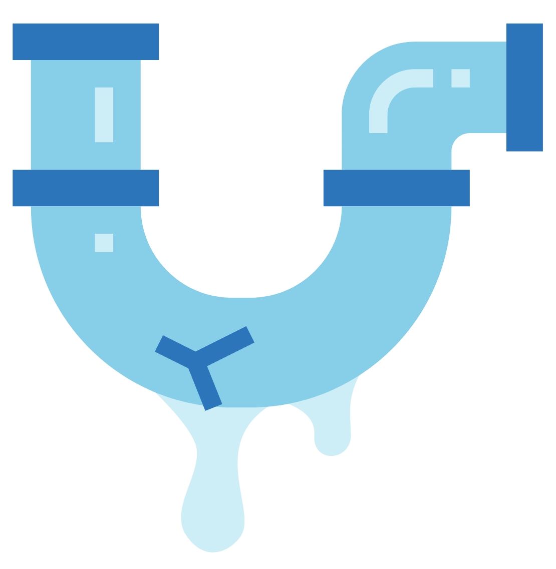 image of a cracked pipe with water dripping from it