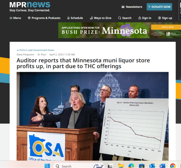 MPR News Coverage THC Saint Anthony Village Municipal Liquor