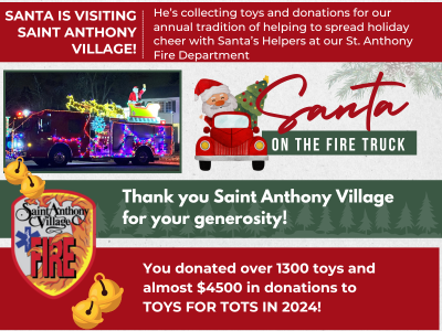 Santa on the Fire Truck (400 x 300 px)